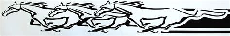 mustang running horse side decals